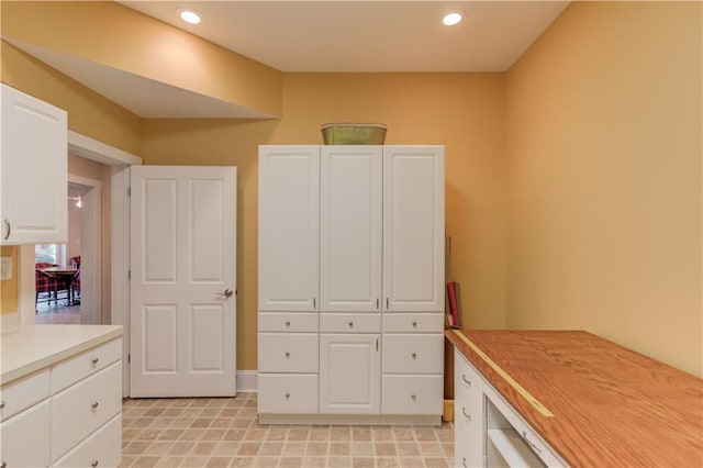 interior space with recessed lighting