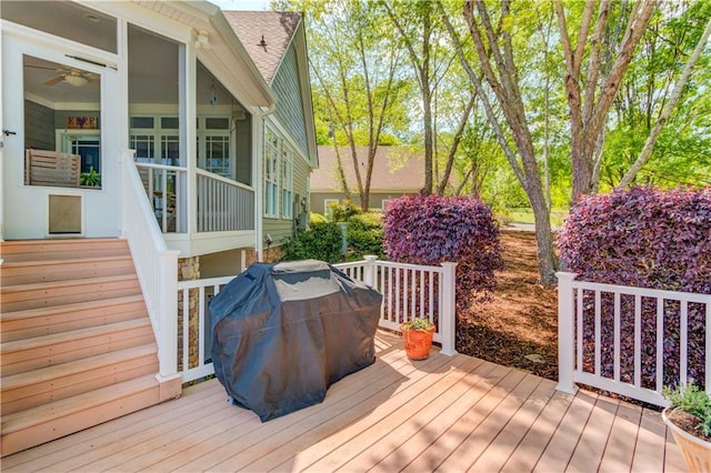 1126 Shoreline Dr, Jefferson, GA 30549 - wooden deck featuring a sunroom