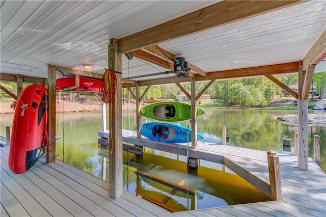 1126 Shoreline Dr, Jefferson, GA 30549 - dock area featuring boat lift and a water view