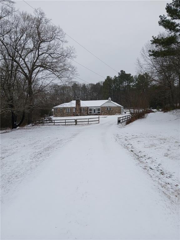 view of snowy yard