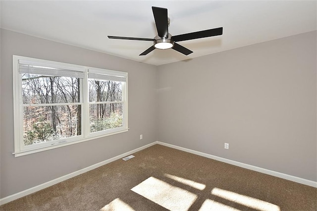 8310 Jensen Trl, Gainesville, GA 30506 - carpeted empty room featuring baseboards and a ceiling fan