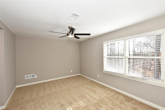8310 Jensen Trl, Gainesville, GA 30506 - empty room featuring ceiling fan, light colored carpet, and baseboards