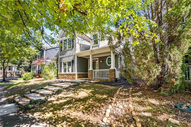 view of front of house with a porch