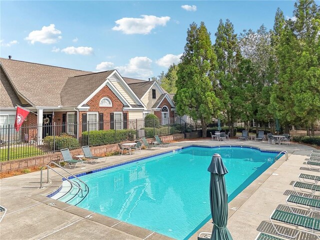 view of pool with a patio area