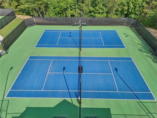 view of sport court with basketball court