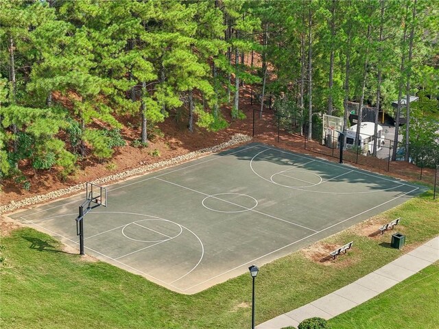 view of basketball court