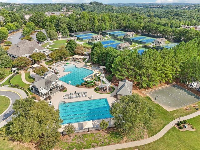 birds eye view of property