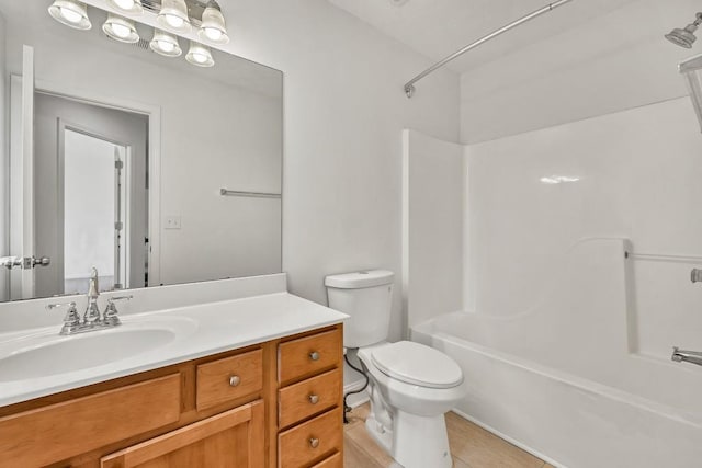 895 Roxfield Ct, Buford, GA 30518 - bathroom featuring vanity, toilet, bathtub / shower combination, and tile patterned flooring