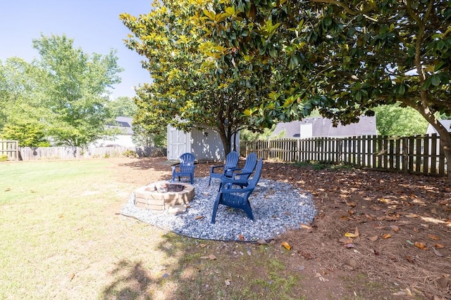 895 Roxfield Ct, Buford, GA 30518 - view of yard featuring a fire pit