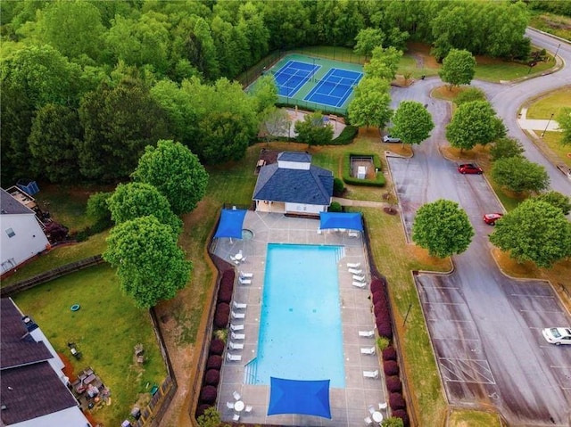 895 Roxfield Ct, Buford, GA 30518 - bird's eye view of a pool area
