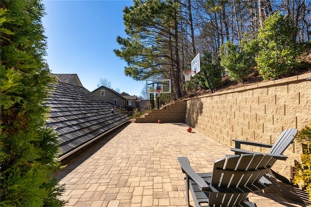 view of patio with fence