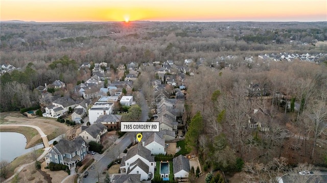 drone / aerial view with a residential view