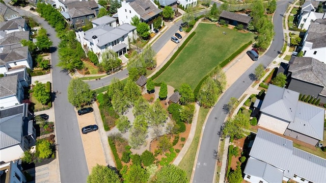 bird's eye view with a residential view