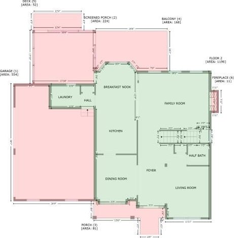 2073 Woodside Park Dr, Woodstock, GA 30188 - view of home floor plan