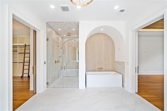 115 Baxley Ln, Alpharetta, GA 30004 - interior space with wood finished floors, visible vents, and recessed lighting