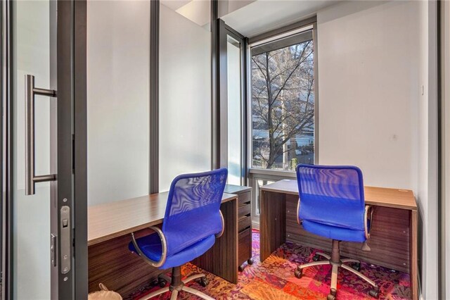view of home office