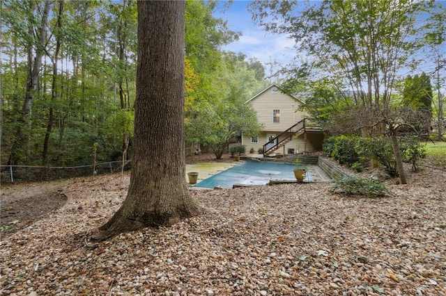 178 Seals Dr, Dallas, GA 30157 - view of swimming pool featuring stairs and fence