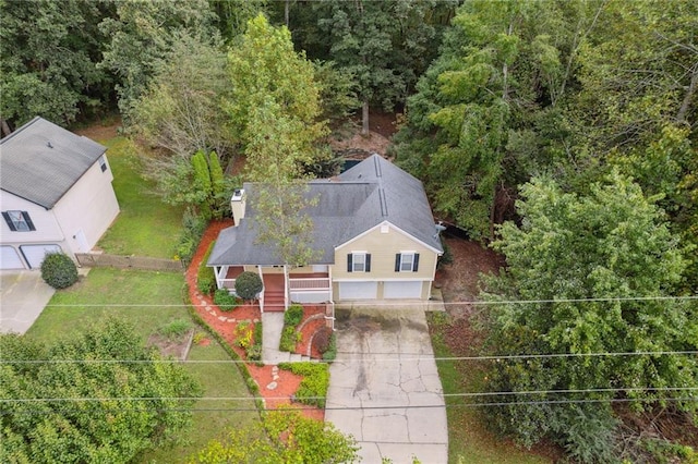 birds eye view of property