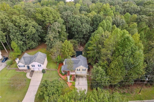 178 Seals Dr, Dallas, GA 30157 - bird's eye view featuring a forest view