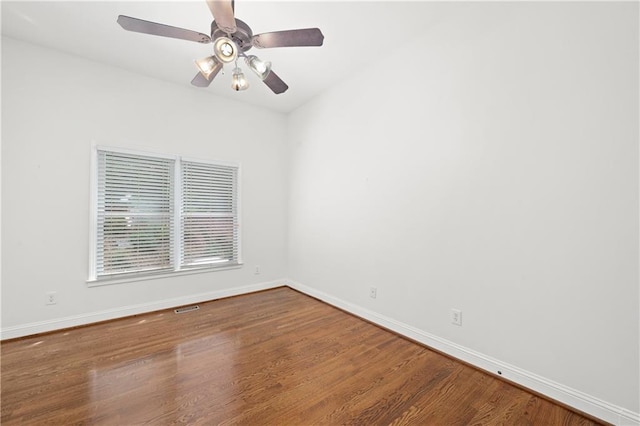 5725 Lake Oak Lndg, Cumming, GA 30040 - empty room with baseboards, wood finished floors, and ceiling fan
