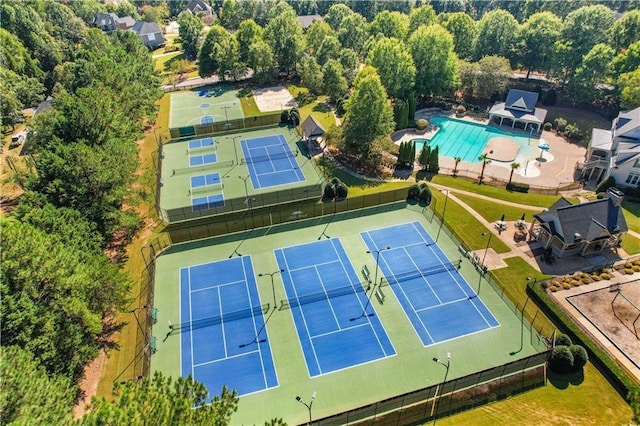 5725 Lake Oak Lndg, Cumming, GA 30040 - bird's eye view of a pool area
