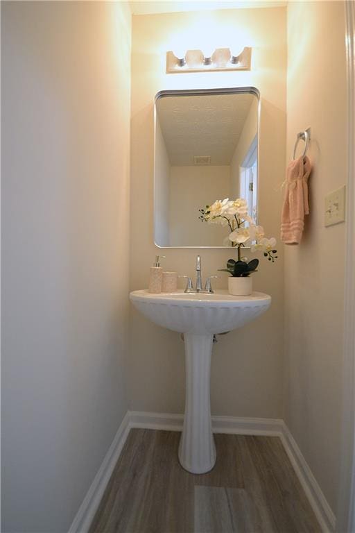 bathroom featuring hardwood / wood-style floors