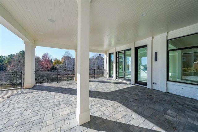 view of patio with fence