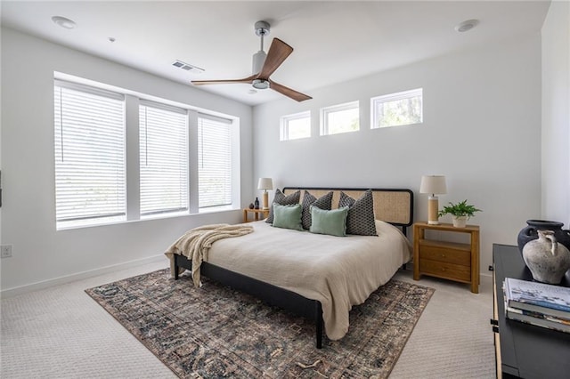 399 Pratt Dr SE, Atlanta, GA 30315 - bedroom featuring light colored carpet, ceiling fan, and baseboards