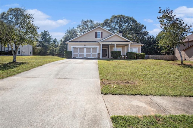 view of front of property with a front yard