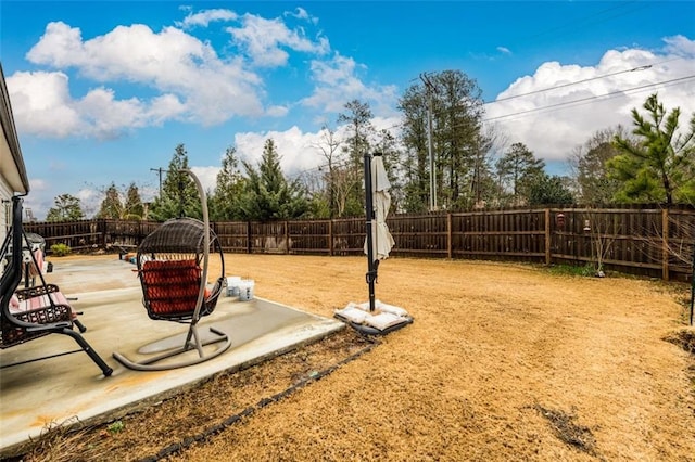 view of yard featuring a patio