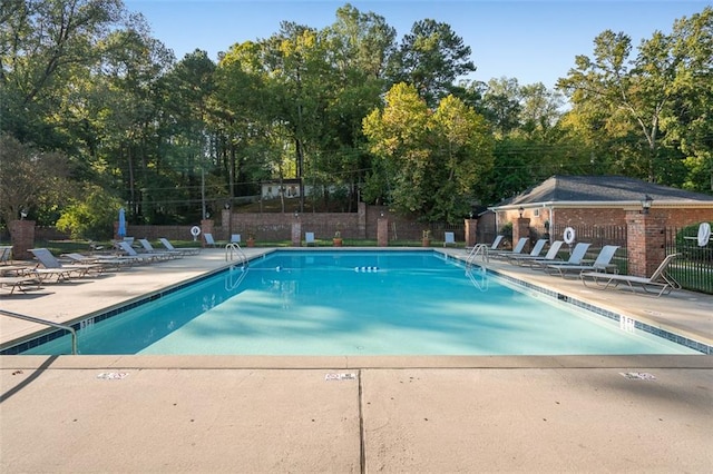 view of pool with a patio