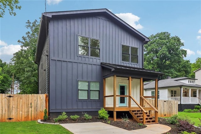 1129 Victory Dr SW, Atlanta, GA 30310 - modern inspired farmhouse featuring a porch, board and batten siding, a standing seam roof, and metal roof