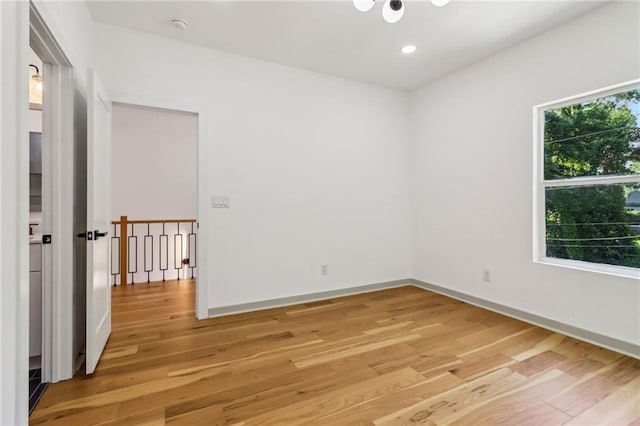 1129 Victory Dr SW, Atlanta, GA 30310 - unfurnished room featuring light wood-style floors, baseboards, recessed lighting, and a smoke detector