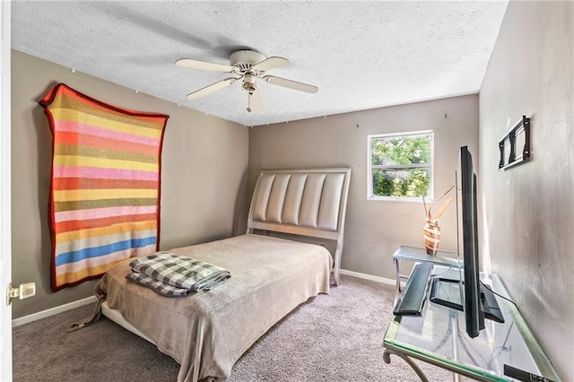 2446 Martin Luther King Jr Blvd, Gainesville, GA 30501 - bedroom with carpet flooring, a textured ceiling, and ceiling fan