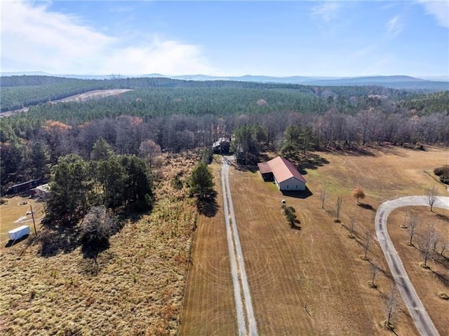 bird's eye view featuring a rural view