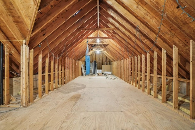 view of attic