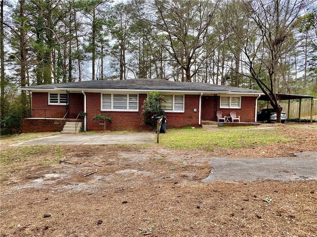 view of ranch-style home