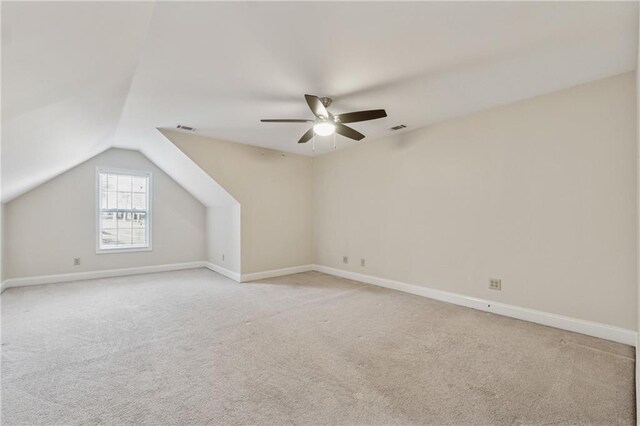 37 Long Branch Way, Dahlonega, GA 30533 - bonus room featuring visible vents, baseboards, a ceiling fan, and light colored carpet