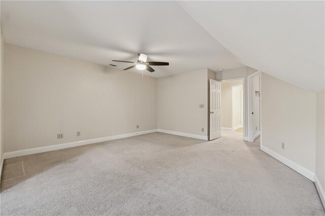 37 Long Branch Way, Dahlonega, GA 30533 - interior space with visible vents, light colored carpet, baseboards, and ceiling fan