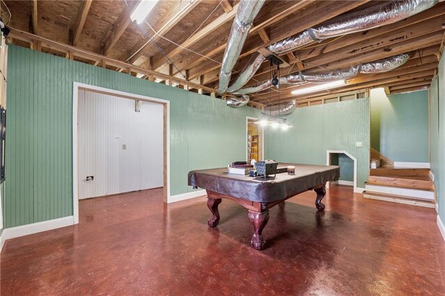 37 Long Branch Way, Dahlonega, GA 30533 - rec room featuring billiards, finished concrete floors, and baseboards