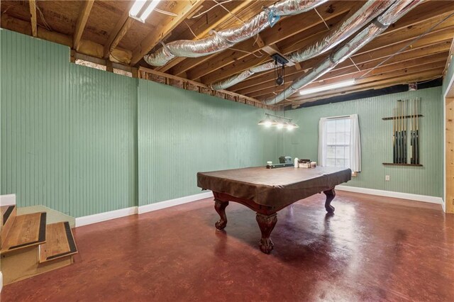 37 Long Branch Way, Dahlonega, GA 30533 - game room with pool table, finished concrete floors, and baseboards