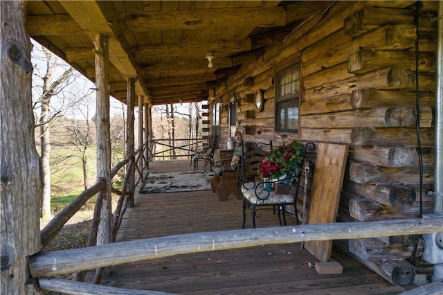 view of wooden deck