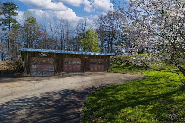 exterior space with an outdoor structure