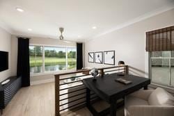 wooden deck featuring an outdoor living space, a patio area, and ceiling fan