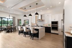 living room with beamed ceiling
