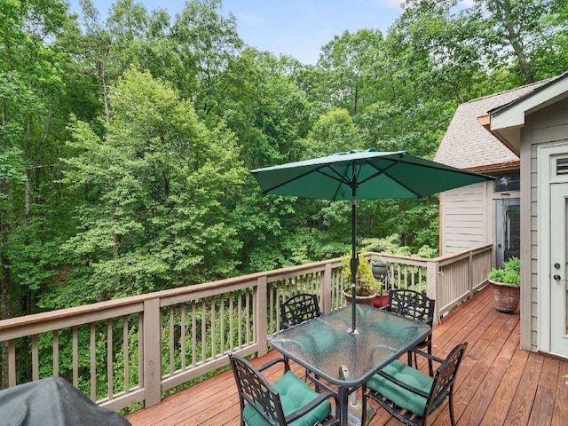 46 Bee Balm Way, Big Canoe, GA 30143 - wooden deck featuring outdoor dining area