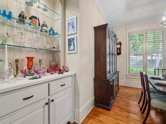 46 Bee Balm Way, Big Canoe, GA 30143 - bar featuring crown molding and light wood-style flooring