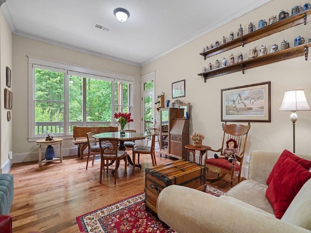 46 Bee Balm Way, Big Canoe, GA 30143 - living area with crown molding and wood finished floors