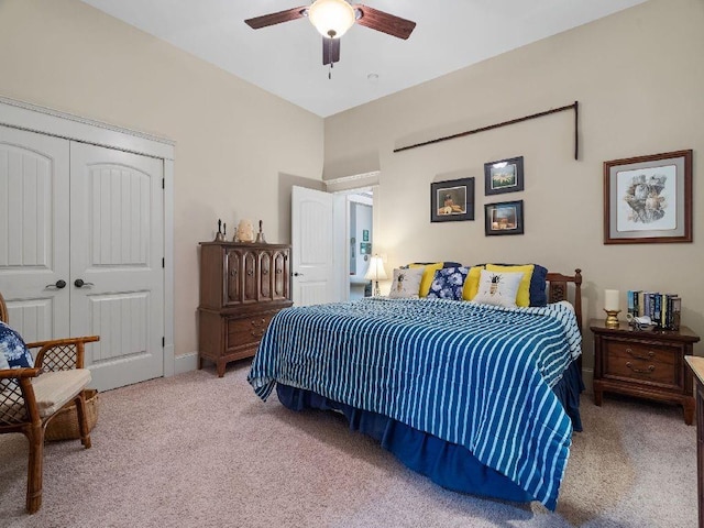 46 Bee Balm Way, Big Canoe, GA 30143 - carpeted bedroom with a closet and a ceiling fan