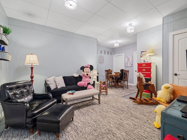 46 Bee Balm Way, Big Canoe, GA 30143 - living area featuring carpet and a paneled ceiling